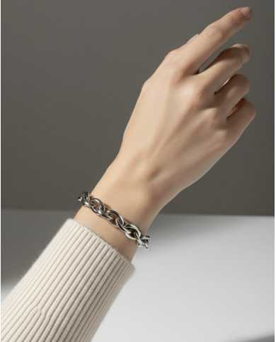 Brazalete Thalía plateado