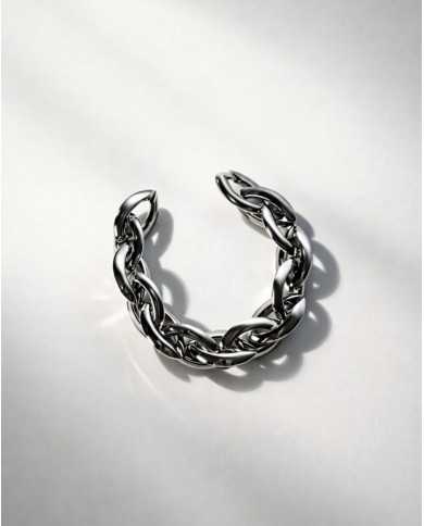 Brazalete Thalía plateado