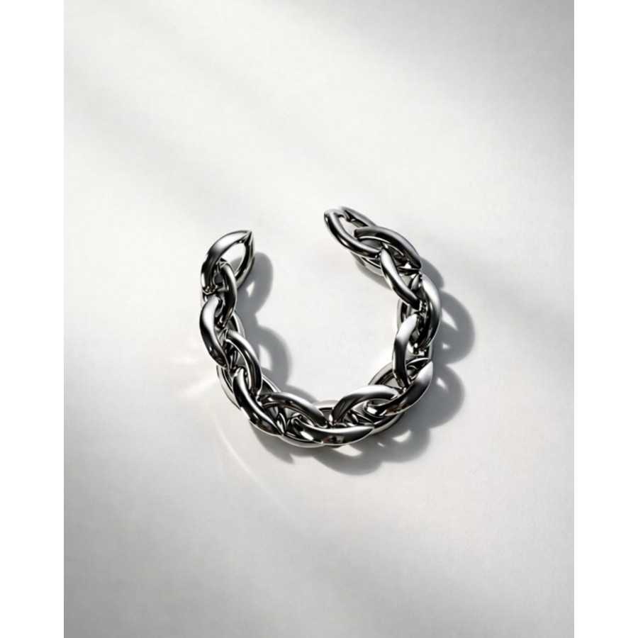 Brazalete Thalía plateado Brazalete Thalía plateado