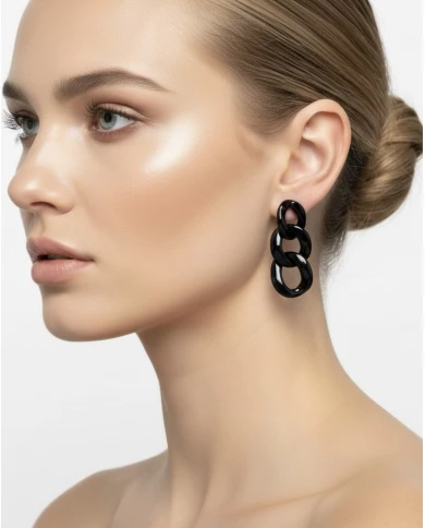 Pendientes Zenda negros