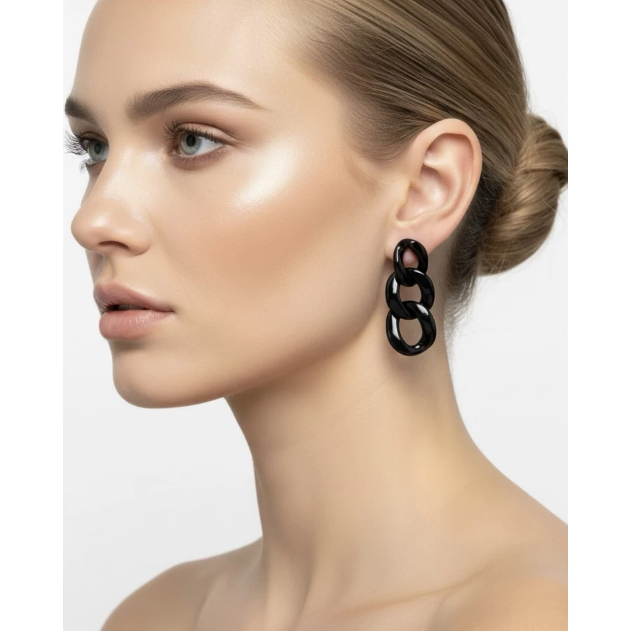 Pendientes Zenda negros