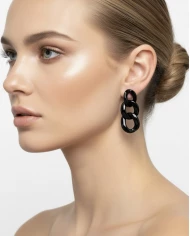 Pendientes Zenda negros