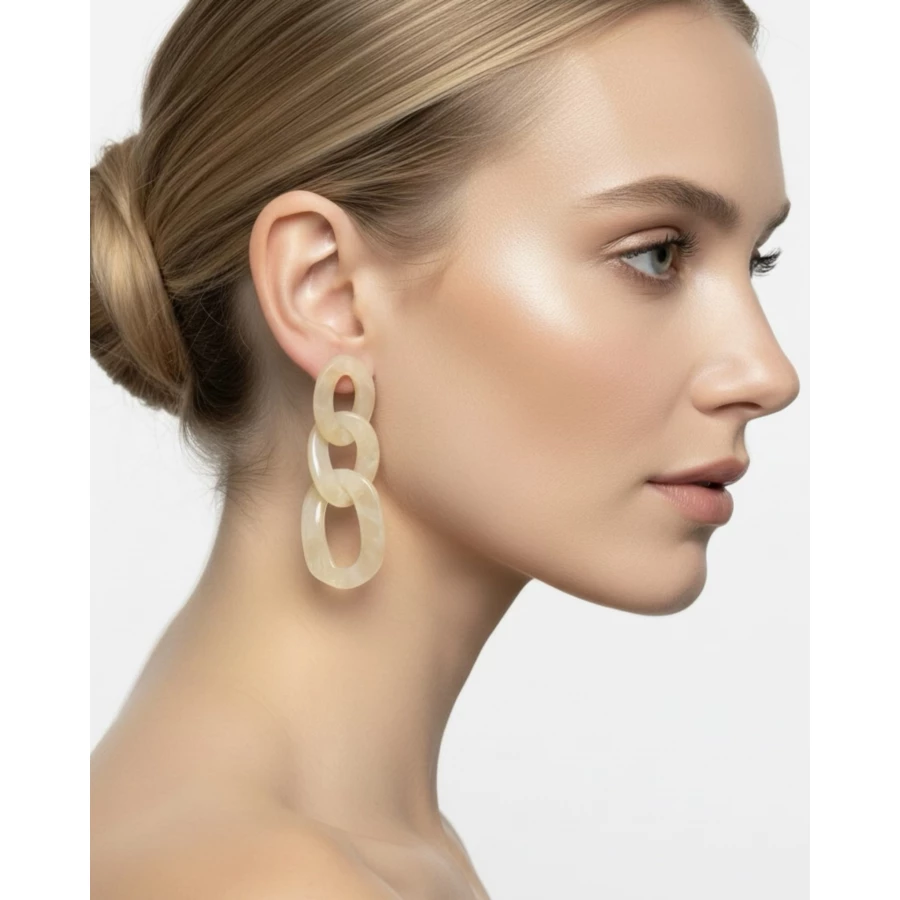 Pendientes Zenda beige