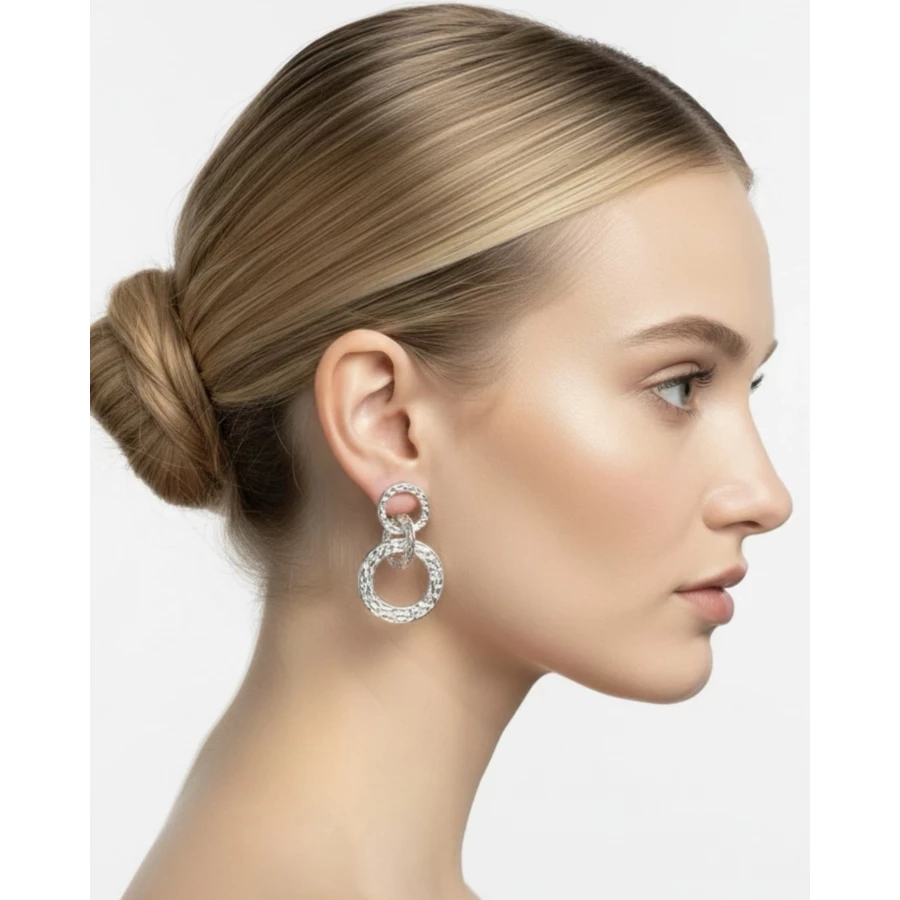 Pendientes plateados Nayara