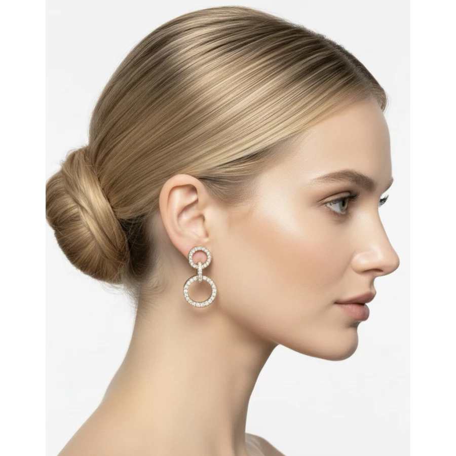 Pendientes Auren plateados