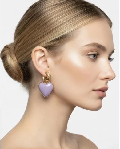 Pendientes Amira lilas