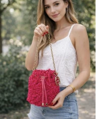Bolso saco LaCarrie rosa