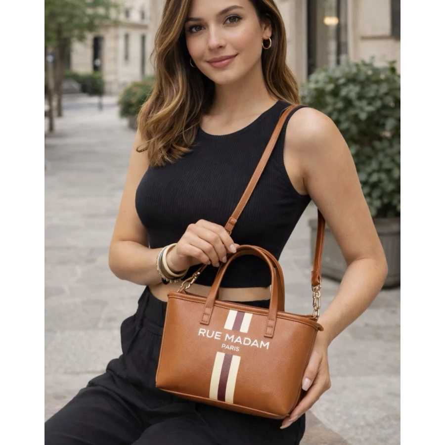 Bolso mini tote Annabel marrón by Rue Madam