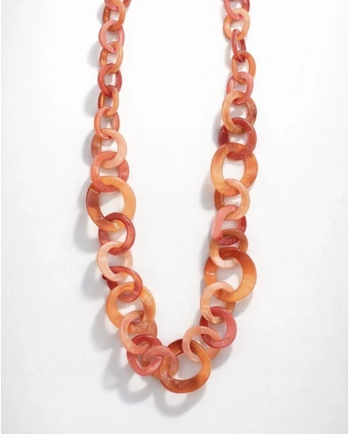 Collar coral naranja