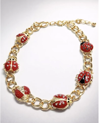 Collar Mariquitas Doradas