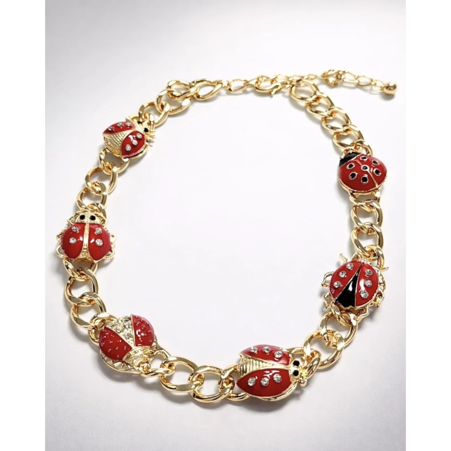 Collar Mariquitas Doradas