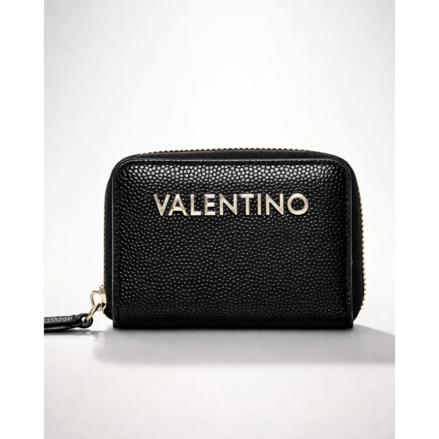 Monedero Bette mini negro dorado by Valentino