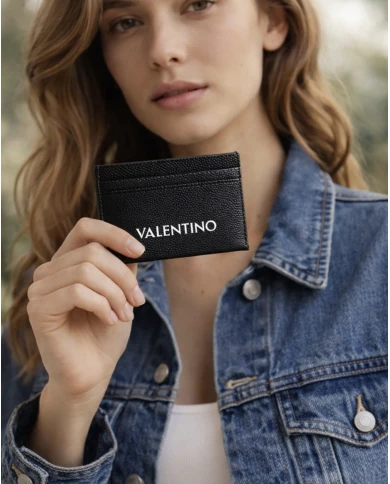 Tarjetero negro James unisex (Valentino)