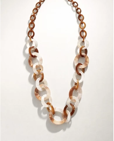 Collar largo resina Desirée tonos marrones