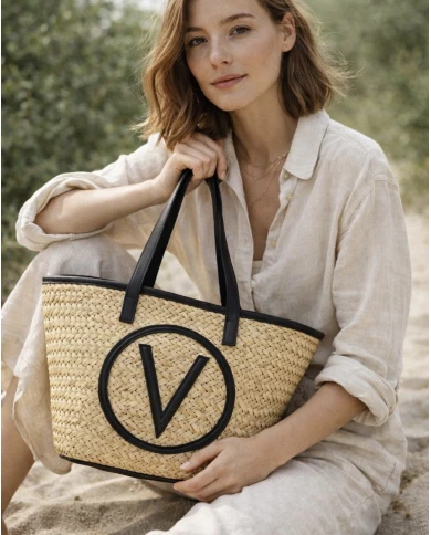 Capazo grande Estiva negro (Valentino)