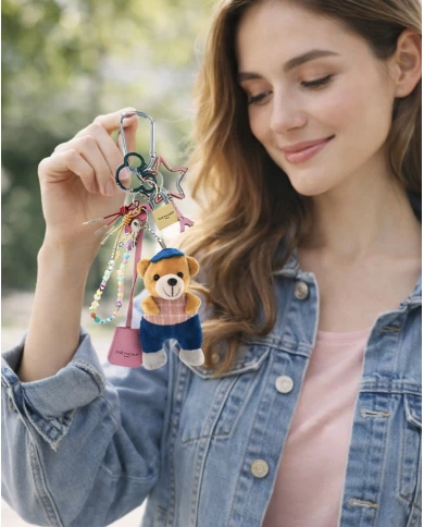 Llavero Teddy con charms (Rue Madam)