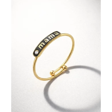 Anillo mamá dorado y negro