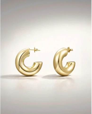 Pendientes acero Gold Margot