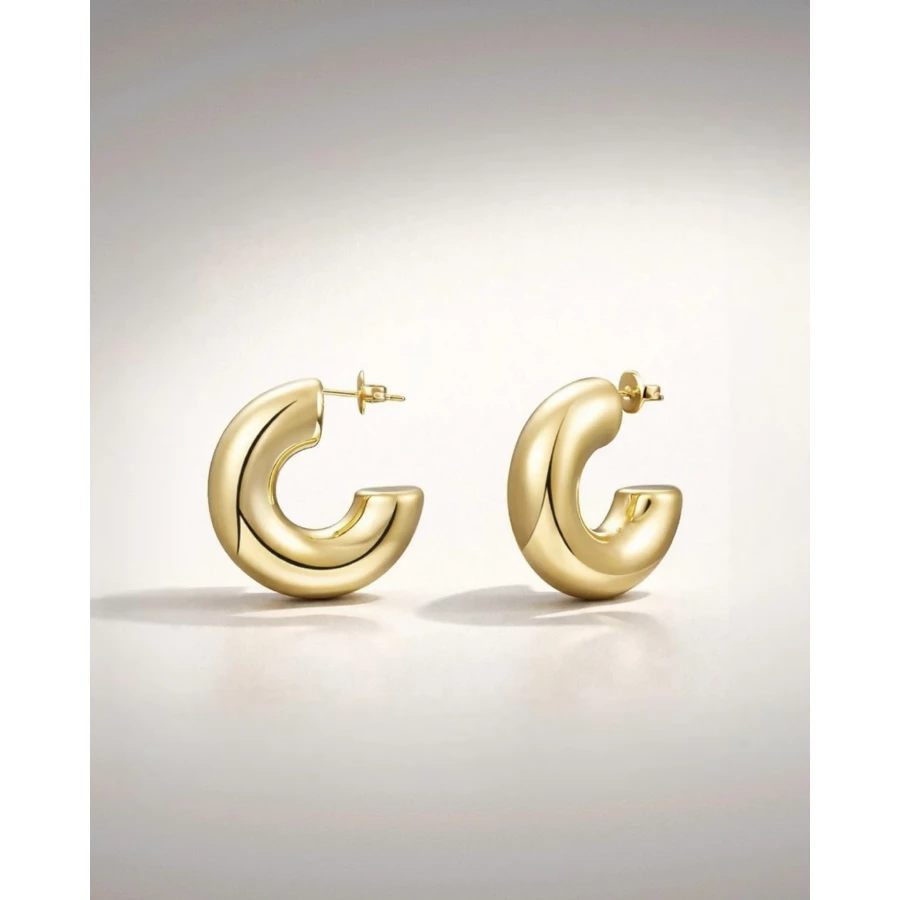 Pendientes acero Gold Margot