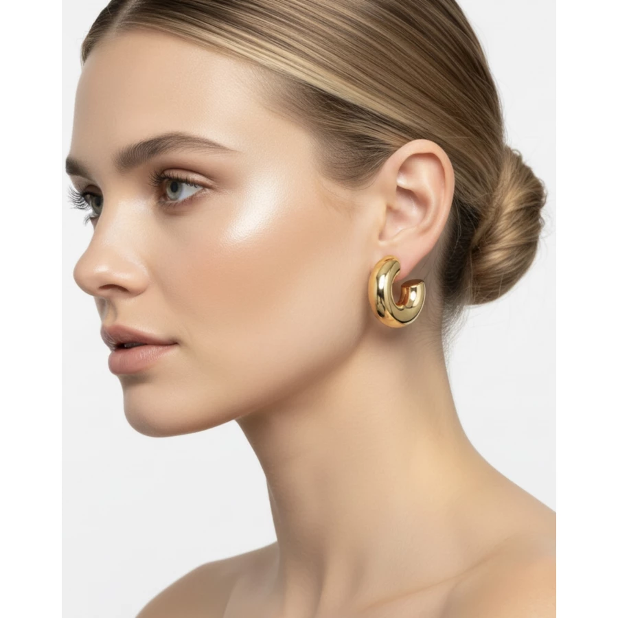 Pendientes acero Gold Margot