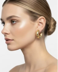 Pendientes acero Gold Margot