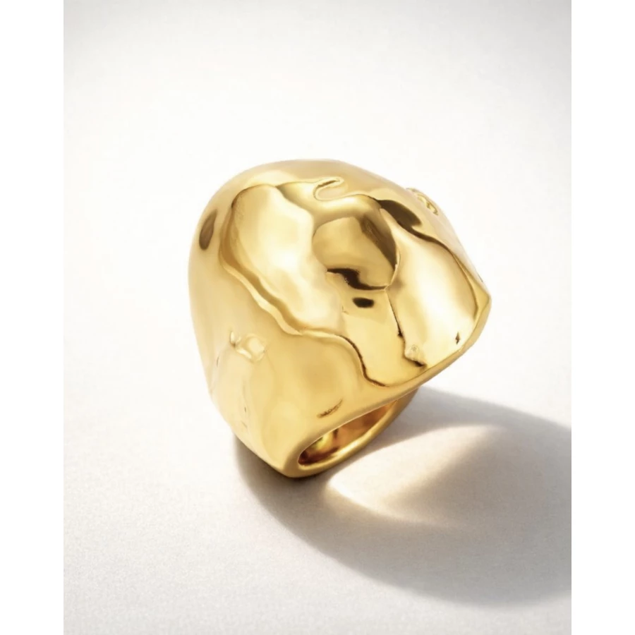 Anillo acero dorado Martilla Anillo acero dorado Martilla