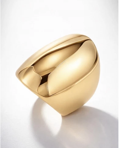 Anillo acero dorado Marta Oro