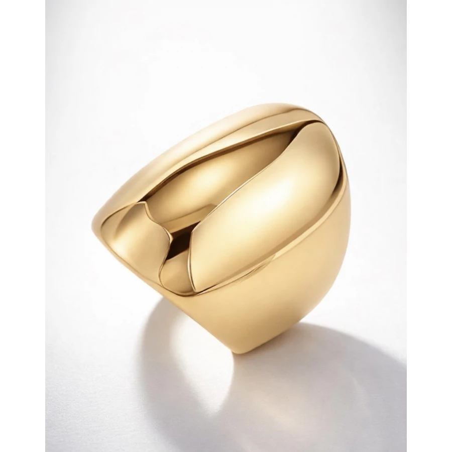 Anillo acero dorado Marta Oro