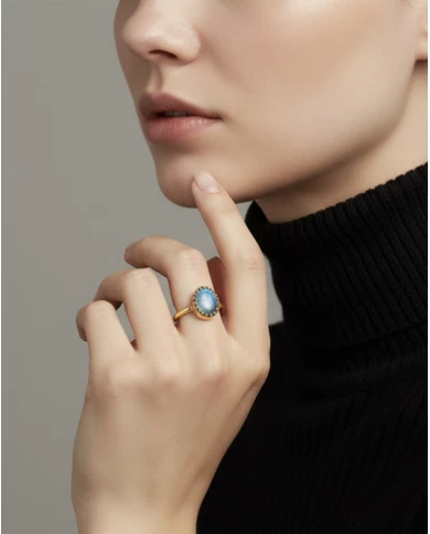 Anillo plata Labradorita Sisi