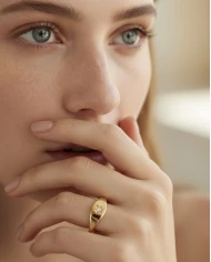 Anillo plata Gold Haf