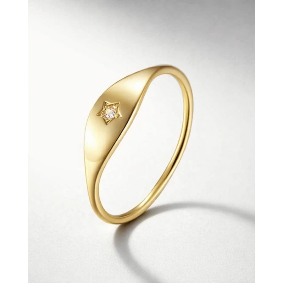 Anillo plata Gold Haf