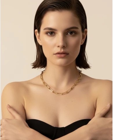 Collar aceroo dorado Fesla