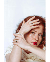 Anillo acero esmalte dorado Negro Bere Anillo acero esmalte dorado Negro Bere