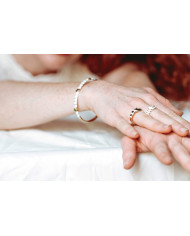 Brazalete esmaltado piedras naturales Jade