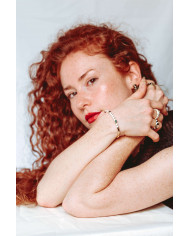 Brazalete esmaltado piedras naturales Jade