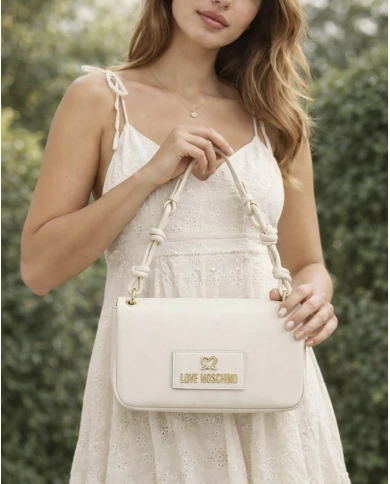 Bolso Love Moschino Midi Marfil