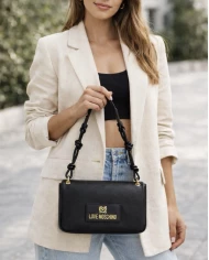Bolso Love Moschino Midi Negro