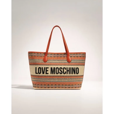 Bolso Love Moschino straw rojo grande Bolso Love Moschino straw rojo grande