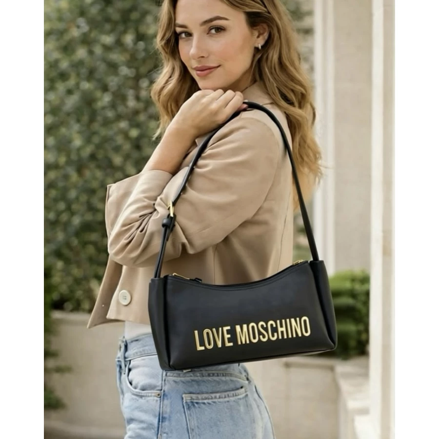 Bolso tipo baguette negro by Love Moschino