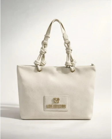 Bolso Love Moschino Tote Marfil