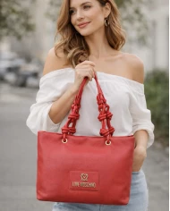 Bolso Love Moschino rojo tote