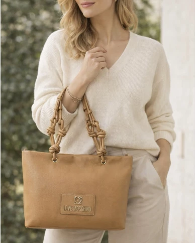 Bolso marrón tote by Love Moschino