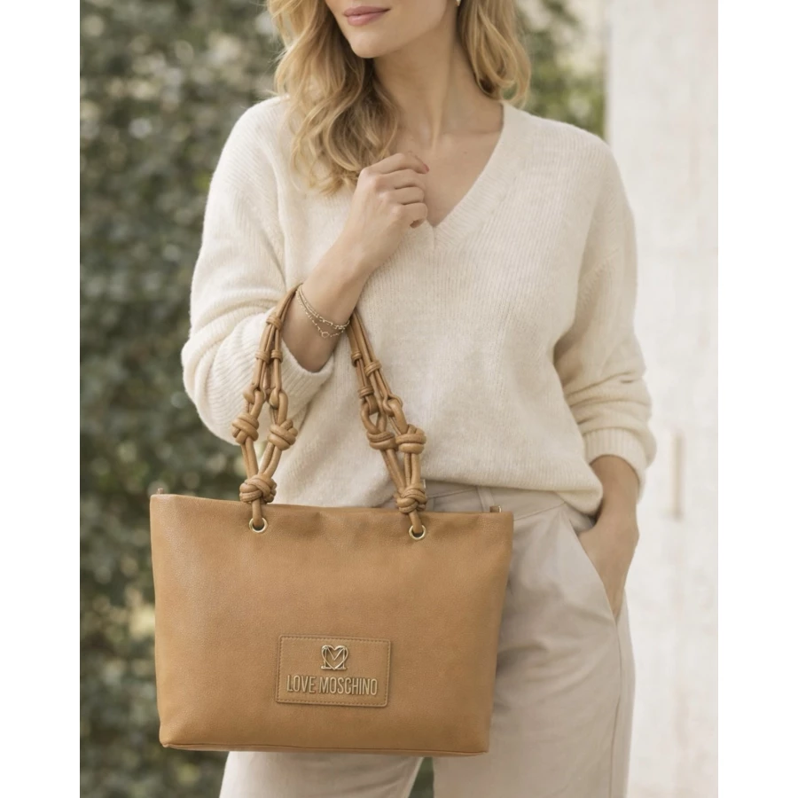 Bolso marrón tote by Love Moschino