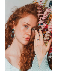 Pendientes acero plateado circonitas colores Jerol