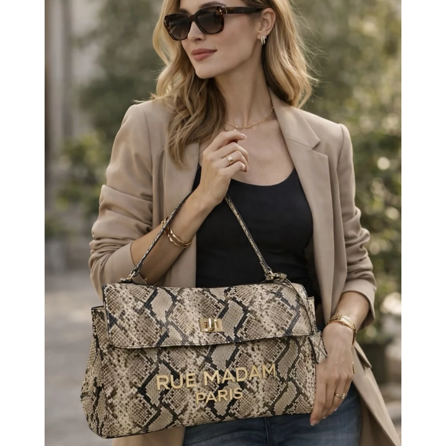 Bolso Rue Madam Les Jours XL Exotic beige