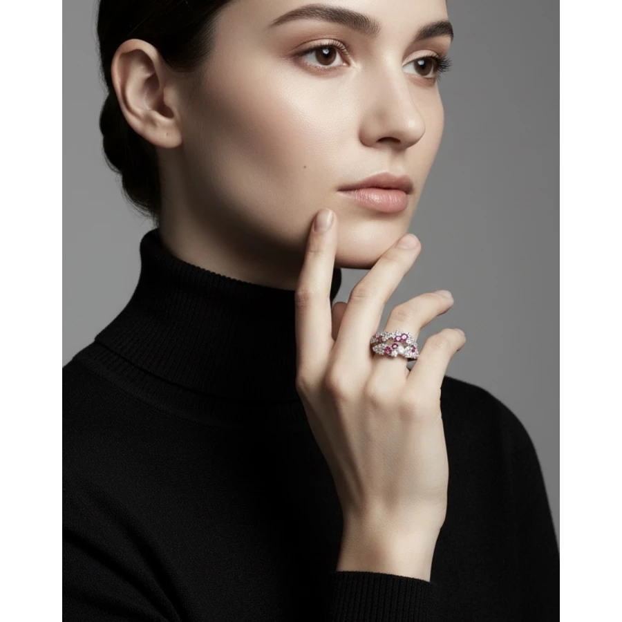 Anillo Aiora fucsia