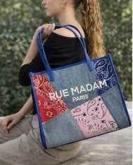 Bolso Rue Madam Paisley Shopping Denim Blue