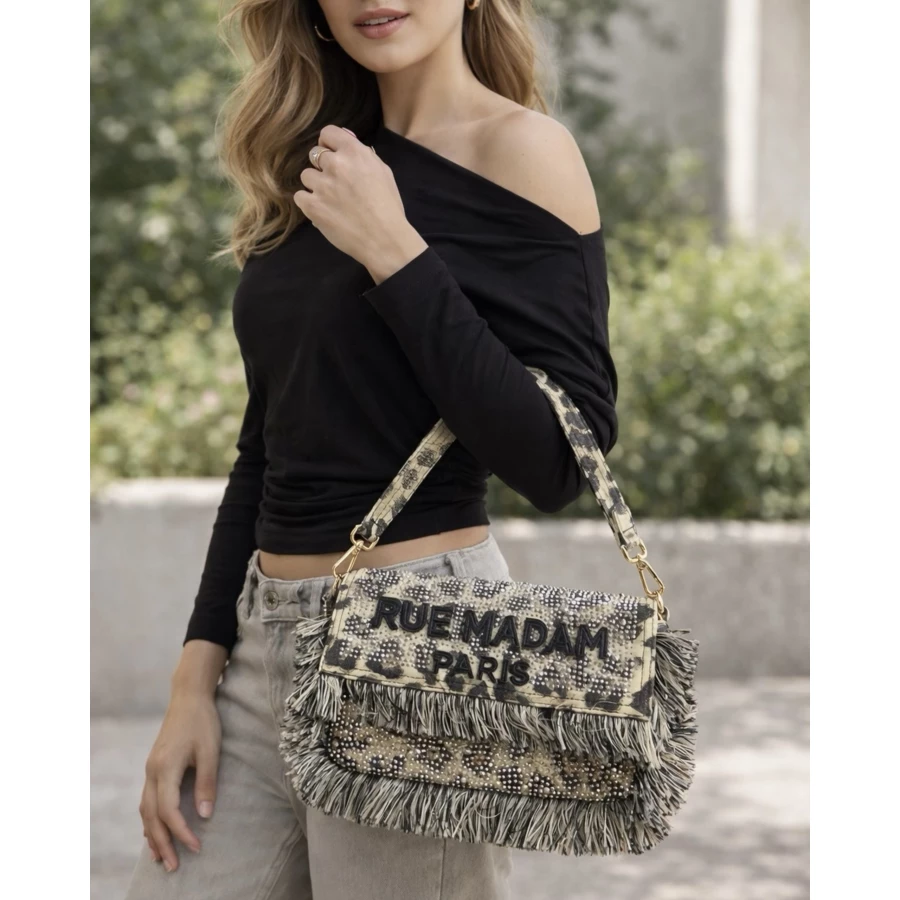 Bolso Rue Madam Casablanca Shoulder Leopard