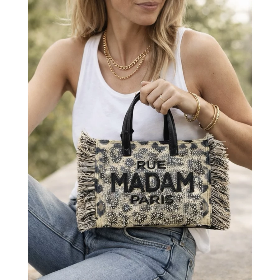 Bolso Rue Madam Casablanca Mini Tote Leopard