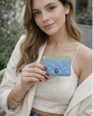 Monedero-tarjetero Kurt Geiger multicolor azul Kensington